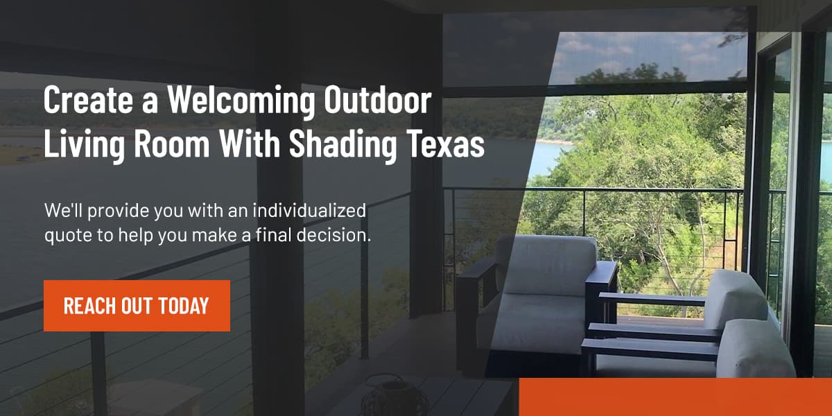 Create a Welcoming Outdoor Living Room With Shading Texas